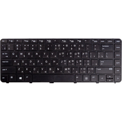 Клавiатура для ноутбука HP Probook 430 G3, 440 G3 чорний, чорний фрейм
