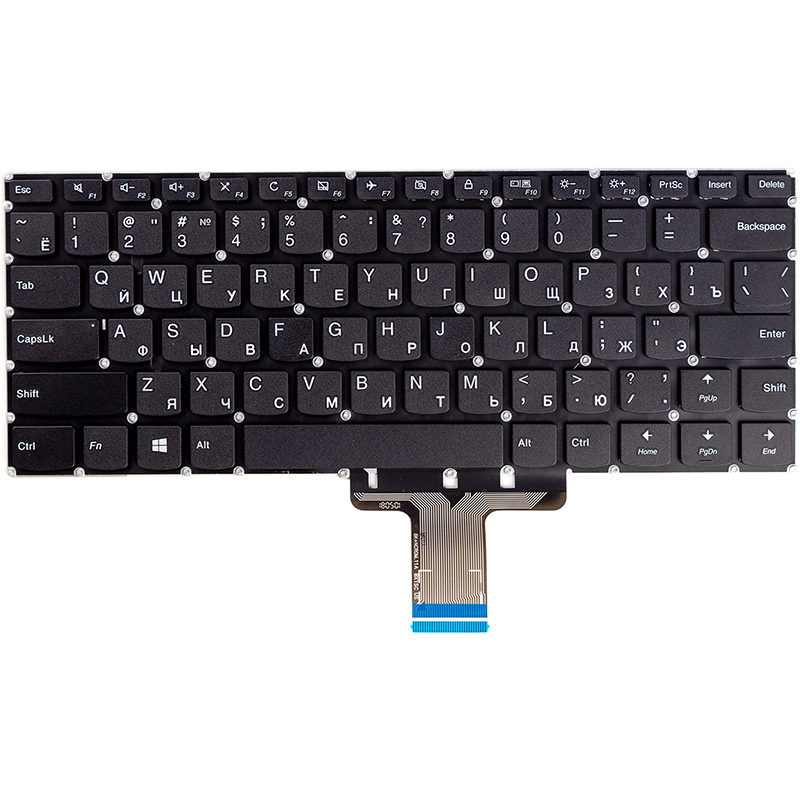Клавiатура для ноутбука LENOVO Ideapad 510S-14ISK, 510S-14IKB чорний