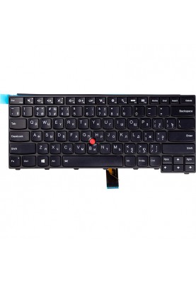 Клавiатура для ноутбука LENOVO Thinkpad T440, E431 чорний, пiдсвiчування