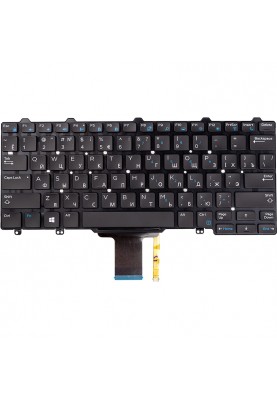Клавiатура для ноутбука DELL Latitude E5270, E7270 чoрний, підсвічування