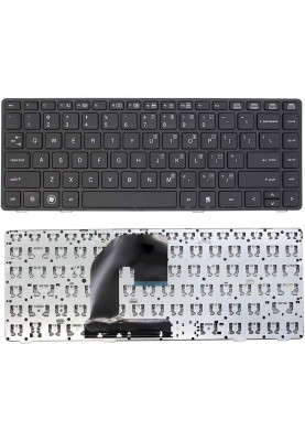 Клавiатура для ноутбука HP Elitebook 8460P, ProBook 6460b чoрний, чoрний фрейм