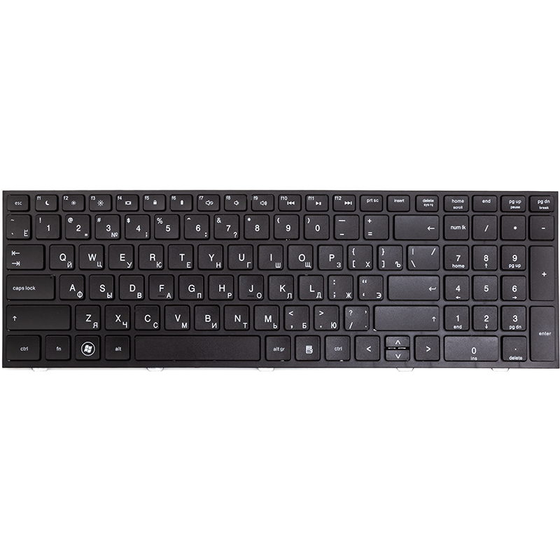 Клавiатура для ноутбука HP ProBook 4540, 4540s чoрний, чoрний фрейм