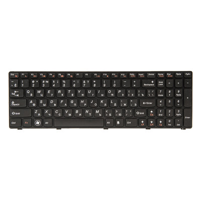 Клавiатура для ноутбука IBM/LENOVO G580, N580 чoрний, чoрний фрейм