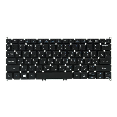 Клавiатура для ноутбука ACER Aspire E3-111, V5-122 чoрний, без фрейма