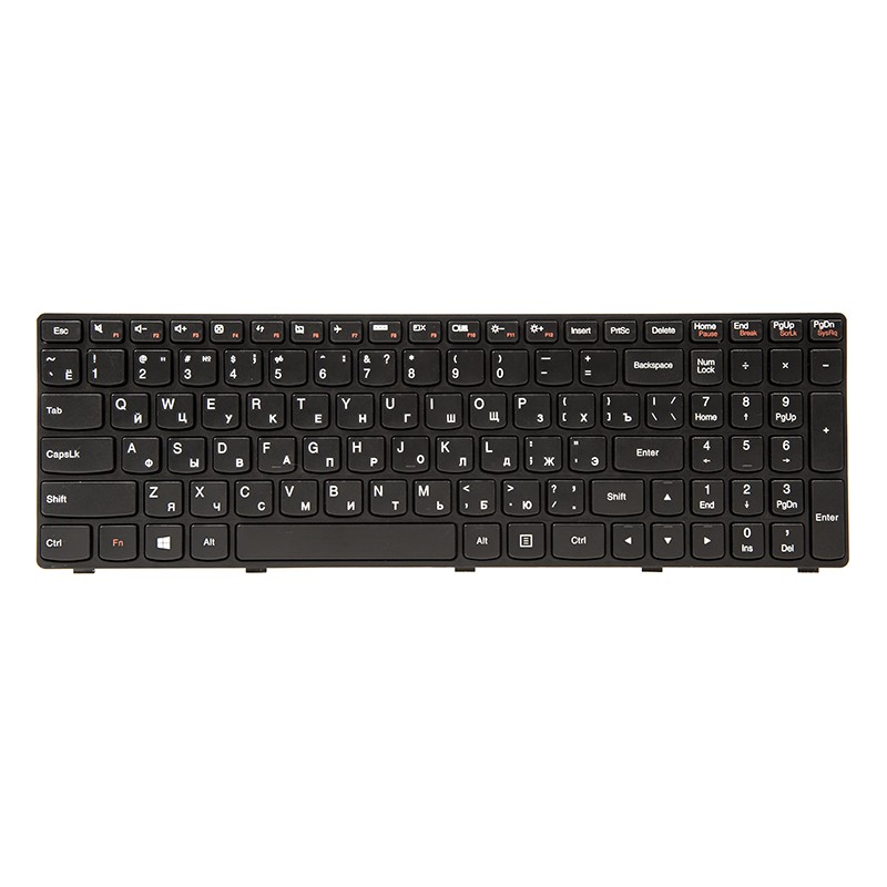 Клавiатура для ноутбука IBM/LENOVO IdeaPad G500, G505 чoрний, чoрний фрейм