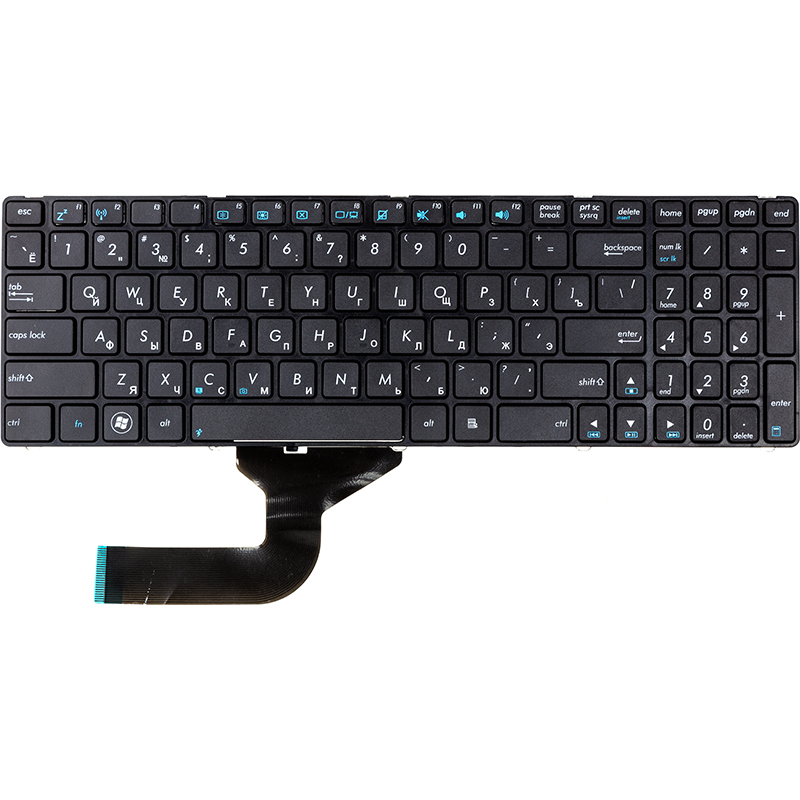 Клавiатура для ноутбука ASUS A52, K52, X54 (K52 version) чорний, чорний фрейм
