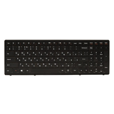 Клавiатура для ноутбука IBM/LENOVO IdeaPad Flex 15, G500s чорний, чорний фрейм