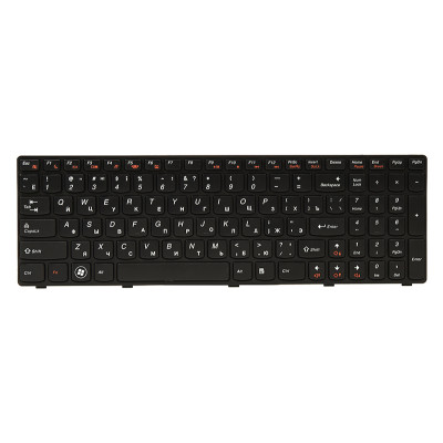 Клавiатура для ноутбука IBM/LENOVO G570, G575 чорний, чорний фрейм