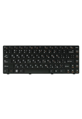 Клавiатура для ноутбука IBM/LENOVO IdeaPad G480 чорний, чорний фрейм