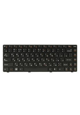 Клавiатура для ноутбука IBM/LENOVO IdeaPad G470 чорний, чорний фрейм
