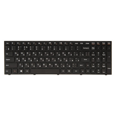 Клавiатура для ноутбука IBM/LENOVO IdeaPad G50-30 чорний, чорний фрейм