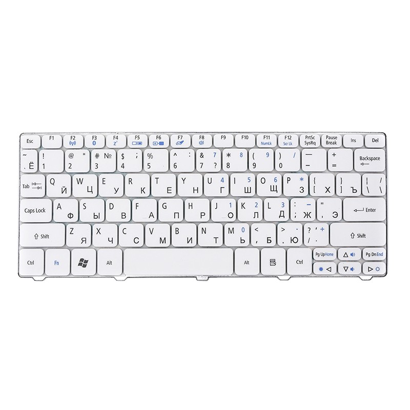Клавiатура для ноутбука ACER Aspire One 521, eMachines 350 бiлий, без фрейма