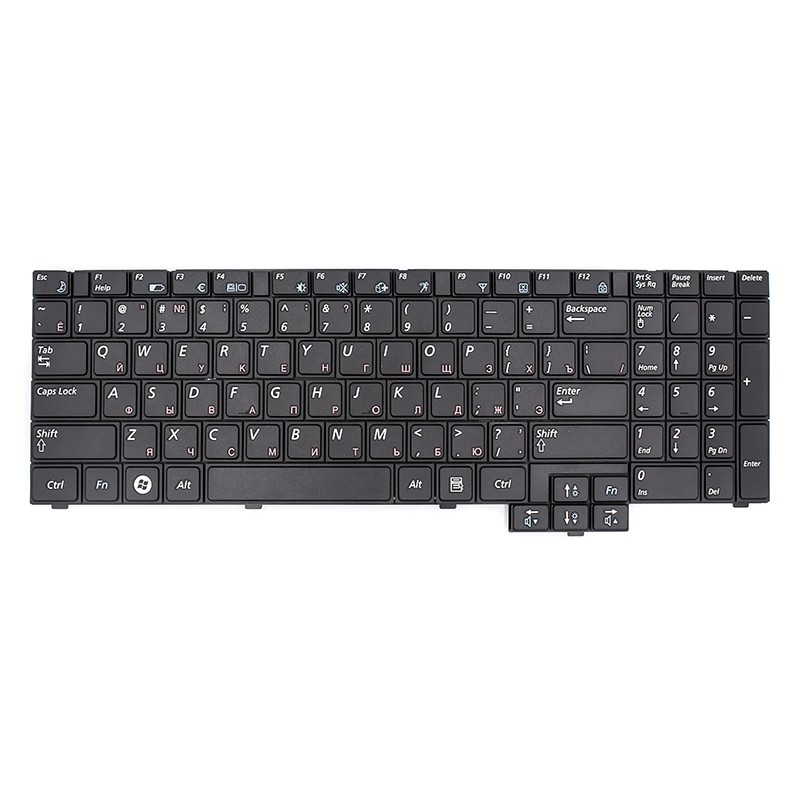 Клавiатура для ноутбука SAMSUNG E352 чорний, чорний фрейм