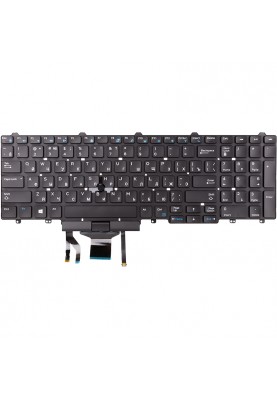 Клавіатура для ноутбука DELL Latitude E5550, E5570 чорний, без фрейму