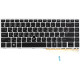 Клавіатура для ноутбука HP EliteBook 840 G5 чорна, сріблястий фрейм, підсвітка