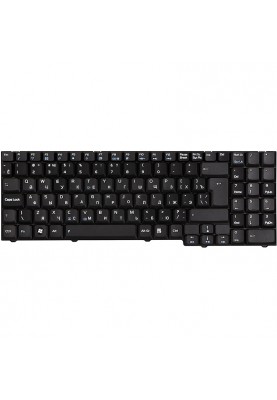 Клавіатура для ноутбука ASUS M50, M50S чорна, чорний фрейм