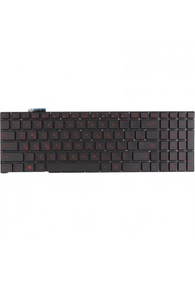 Клавіатура для ноутбука ASUS ROG G551 чорна, без фрейму, підсвітка