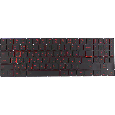 Клавіатура для ноутбука LENOVO Legion Y530-15ICH чорна, без фрейму, підсвітка