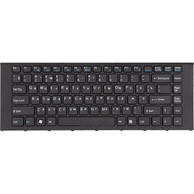 Клавіатура для ноутбука Sony Vaio VPC-EA чорна, чорний фрейм