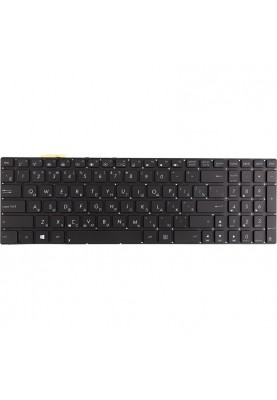 Клавіатура для ноутбука ASUS N550 Series чорна, без фрейму, підсвітка
