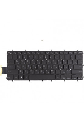 Клавіатура для ноутбука DELL Inspiron 5370 чорна, без фрейму, підсвітка