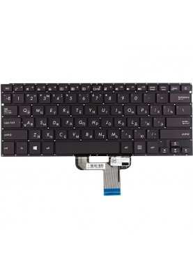 Клавіатура для ноутбука ASUS Zenbook RX410U чорна, без фрейму, підсвітка