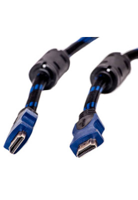 Відео кабель PowerPlant HDMI - HDMI, 15м, позолочені конектори, 1.4V, Nylon, Double ferrites