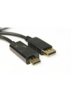 Видео кабель PowerPlant DisplayPort (M) - HDMI (M), 1.4V, 30AWG, 4Kx2K, 1.8м (односторонний)
