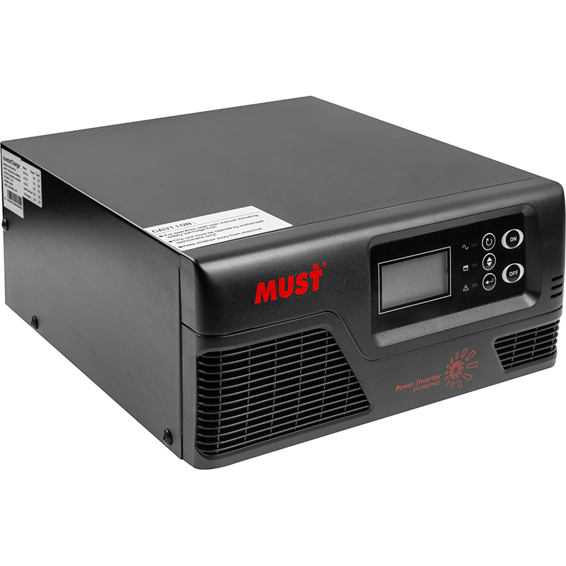 Перетворювач напруги Must 600W з чистою синусоїдою, 12V, LCD