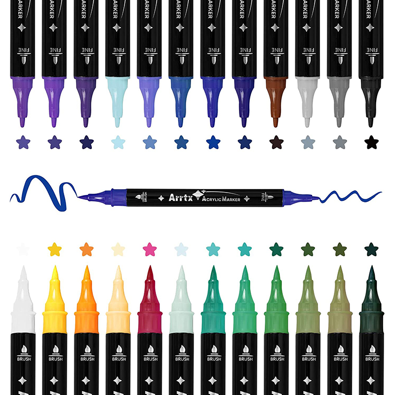 Акрилові маркери Arrtx AACM-03-24B, 24 кольори