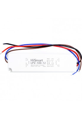 Блок живлення HiSmart 12V, 8.5A, 100W, IP67