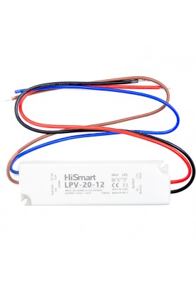 Блок живлення HiSmart 12V, 1.67А, 20W, IP67