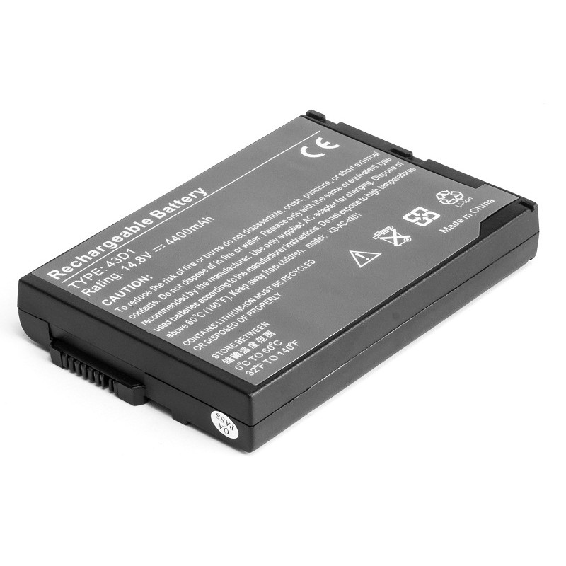 Акумулятор PowerPlant для ноутбуків ACER TravelMate BTP-43D1 (BTP-43D1, AC-43D1-8)  14.8V 4400mAh