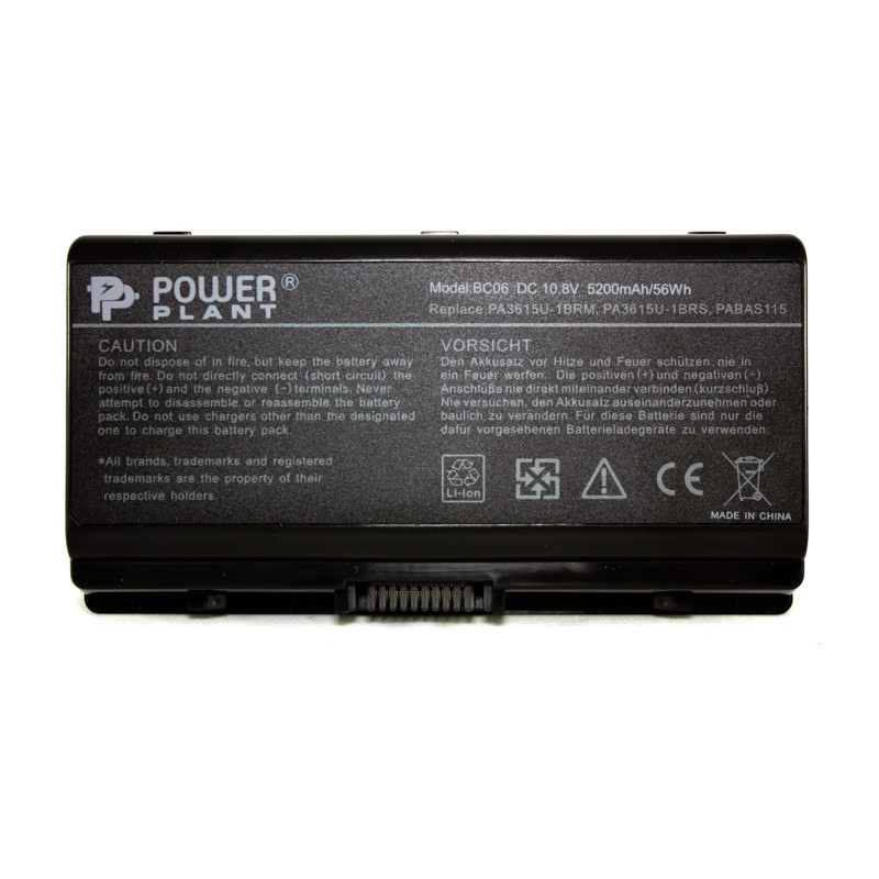 Акумулятор PowerPlant для ноутбуків TOSHIBA Equium L40 (PA3615U-1BRS) 10.8V 5200mAh