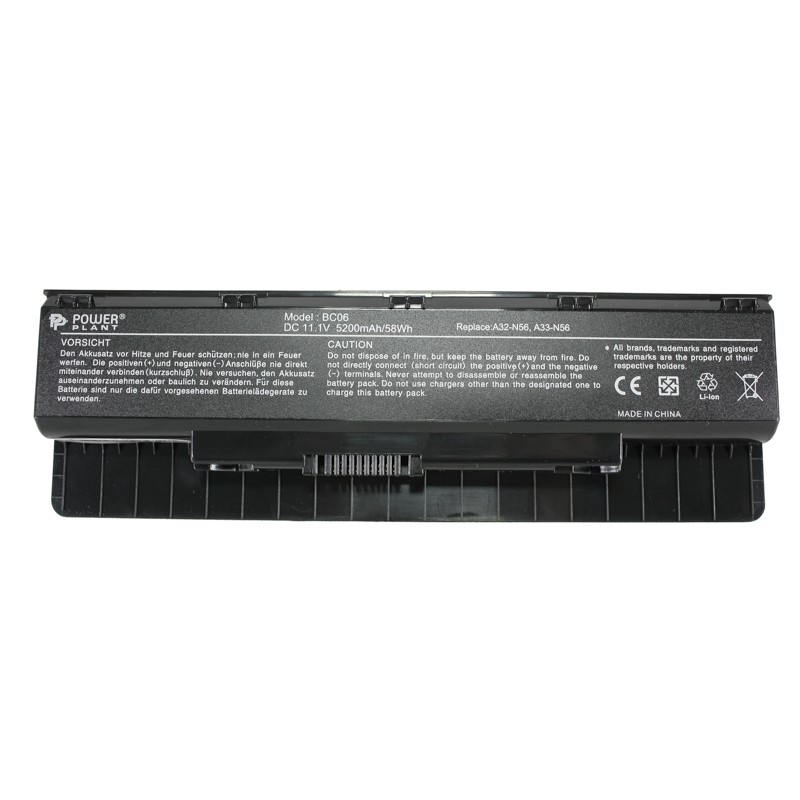 Акумулятор PowerPlant для ноутбуків ASUS N46 (A32-N56) 11.1V 5200mAh