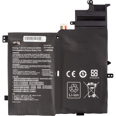 Акумулятор PowerPlant для ноутбуків ASUS VivoBook S460UA (C21N1701) 7.6V 4000mAh
