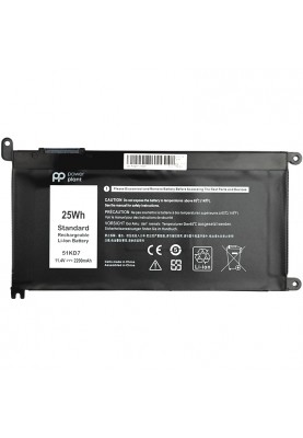 Акумулятор PowerPlant для ноутбуків DELL Chromebook 3180 (51KD7) 11.4V 2200mAh