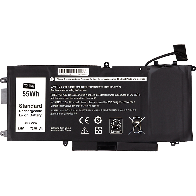 Акумулятор PowerPlant для ноутбуків DELL Dell Latitude 13 7389 (K5XWW) 7.6V 7270mAh