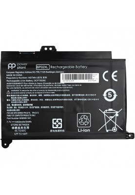 Акумулятор PowerPlant для ноутбуків HP Pavilion Notebook PC 15 (BP02XL) 7.7V 4400mAh