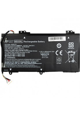 Акумулятор PowerPlant для ноутбуків HP Pavilion 14-AL100 (SE03XL) 11.55V 41.5Wh