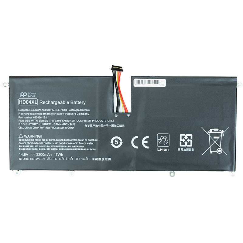 Аккумулятор PowerPlant для ноутбуков HP Envy Spectre XT 13-2120TU (HD04XL) 14.8V 3200mAh