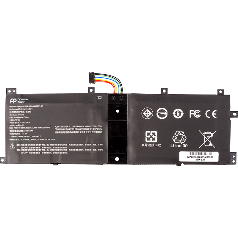 Акумулятор PowerPlant для ноутбуків LENOVO Miix 510-12ISK 7.68V 4955mAh