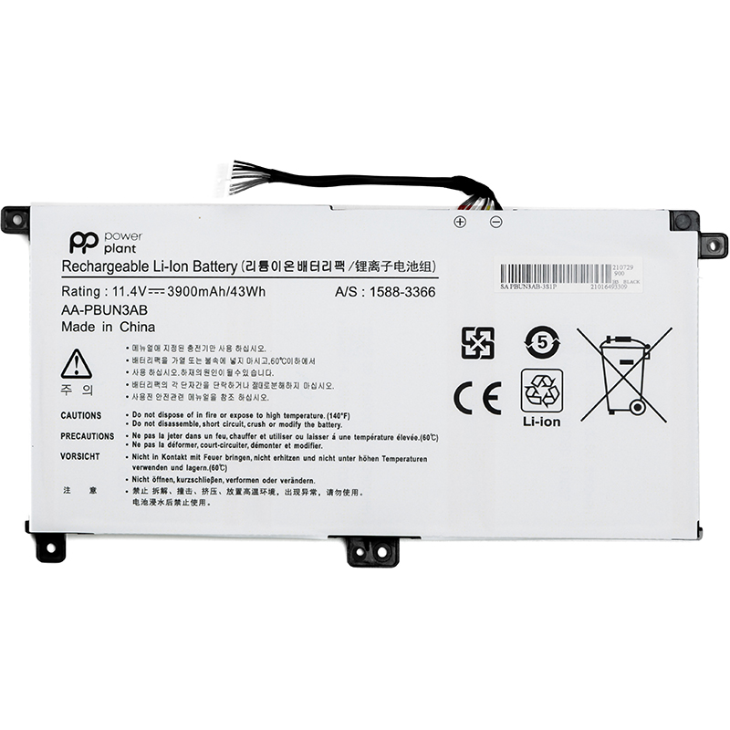 Акумулятор PowerPlant для ноутбуків SAMSUNG Notebook 5 NP530E5M (AA-PBUN3AB) 11.4V 3900mAh