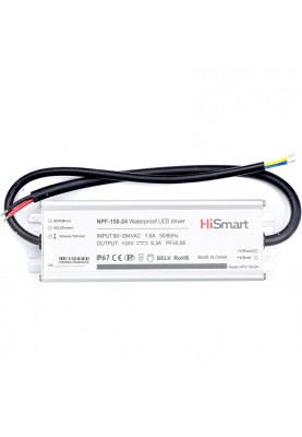 Блок живлення HiSmart 24V, 6.3A, 150W, PFC, IP67