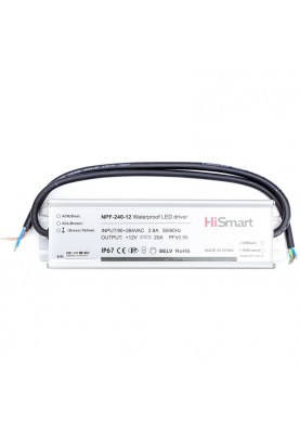 Блок живлення HiSmart 12V, 20A, 240W, PFC, IP67