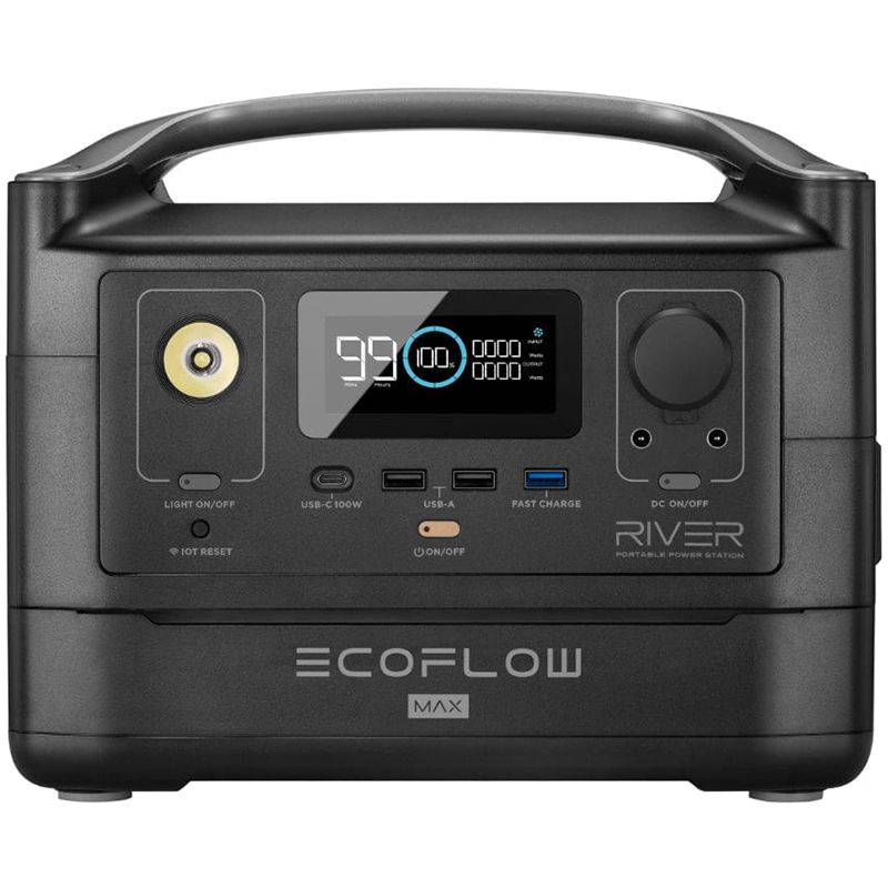 Зарядна станція EcoFlow RIVER Max 576Wh, 160000mAh, 600W (EFRIVER600MAX)