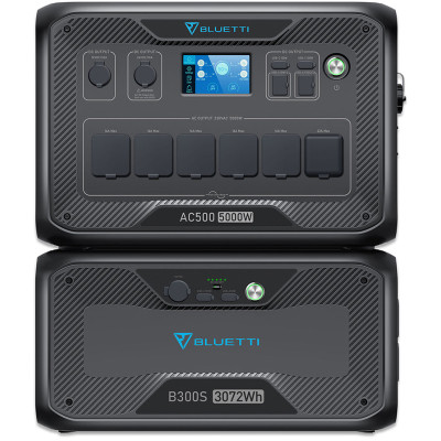 Зарядна станція Bluetti AC500 5000W + акумуляторний модуль B300S 3072Wh, 853333mAh