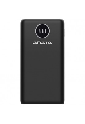 Універсальна мобільна батарея ADATA P20000QCD 20000mAh, PD 18W, USB-C, 2xUSB QC 3.0, black