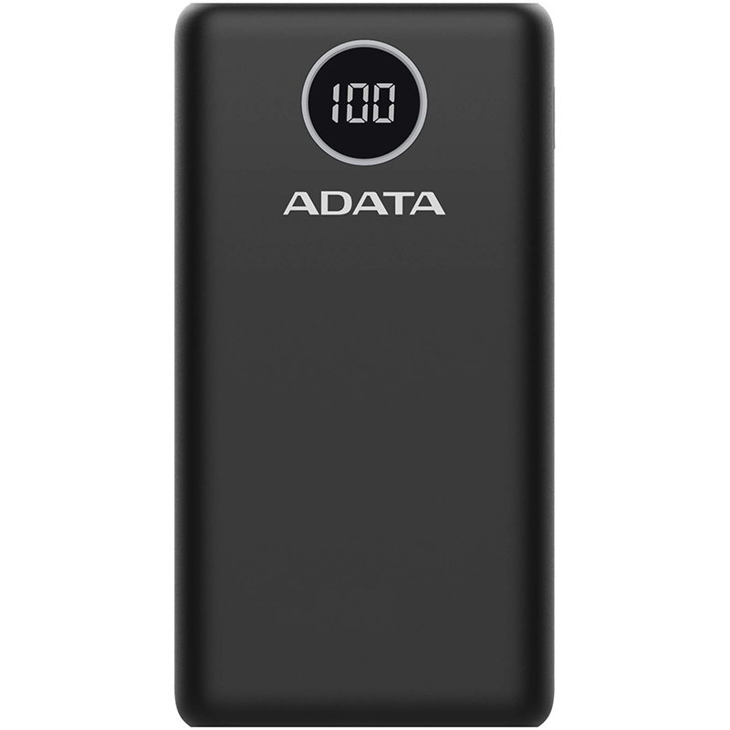 Універсальна мобільна батарея ADATA P20000QCD 20000mAh, PD 18W, USB-C, 2xUSB QC 3.0, black