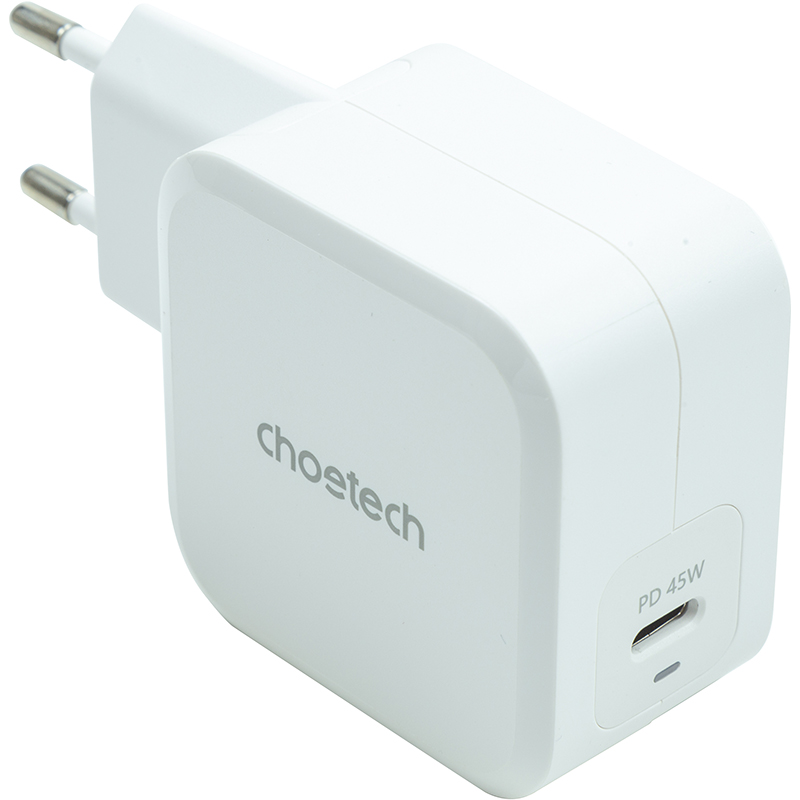 Зарядний пристрій CHOETECH GaN USB Type-C 45W, PD, QC, PPS
